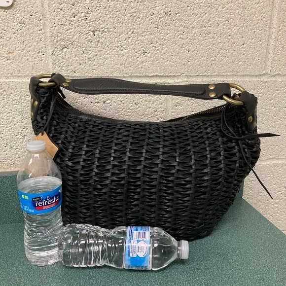 Linea Pelle Woven Leather Black Bag BNWT!! - Picture 5 of 16